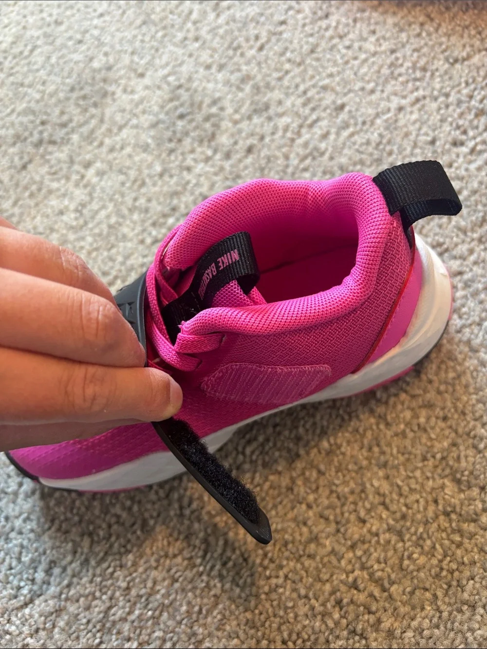 NWT Nike Kids Hot Pink and Black Athletic Sneakers